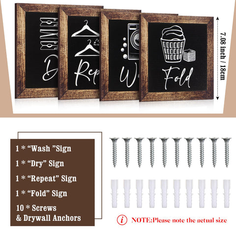 Yerliker fold sign wooden decor enhances organized laundry spaces.
