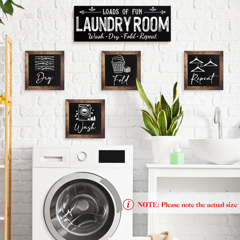 Yerliker laundry room sign wooden decor complements farmhouse interiors.