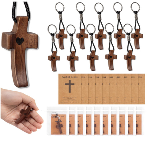Yerose pocket wooden cross fidget keychain offers tactile focus on the go