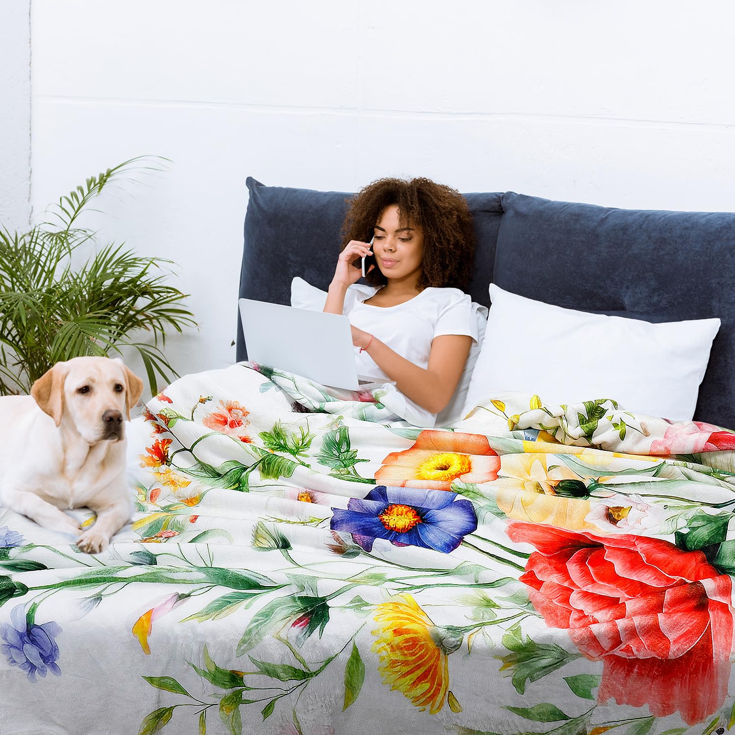 Yersion soft fleece throw feels gentle on skin during movie nights.