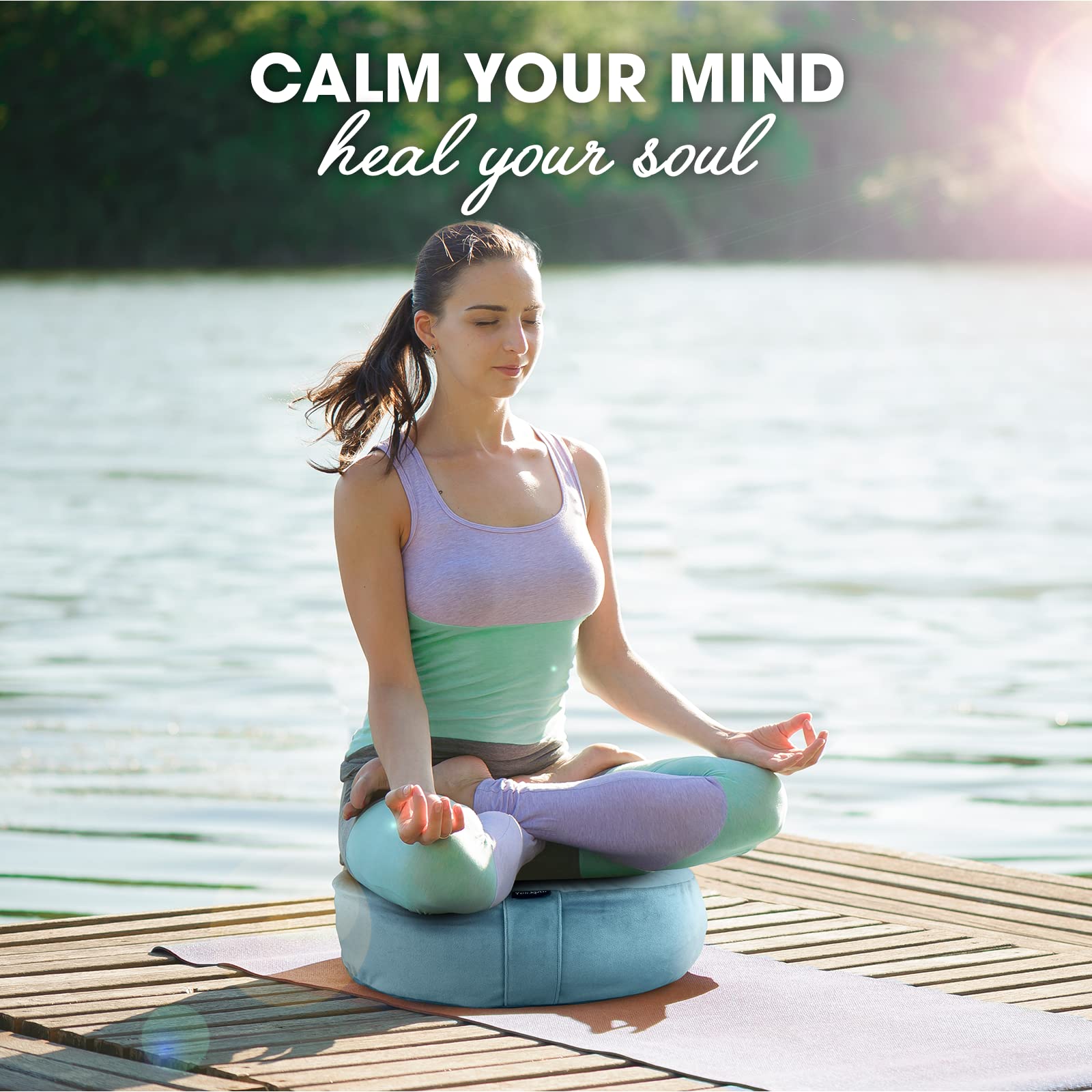 Yes4All decorative meditation cushion as a stylish living room accent
