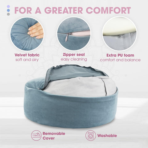 Yes4All foam zafu interior supports posture during extended meditation