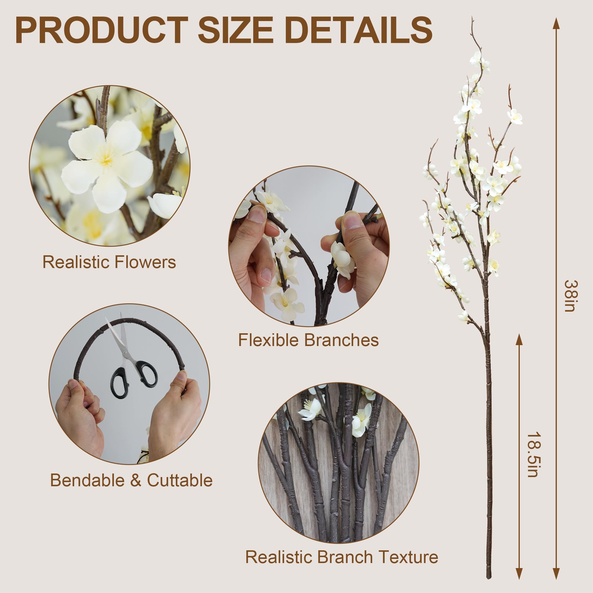Yesafe six-stem bouquet creates fuller, luxurious vase arrangements.