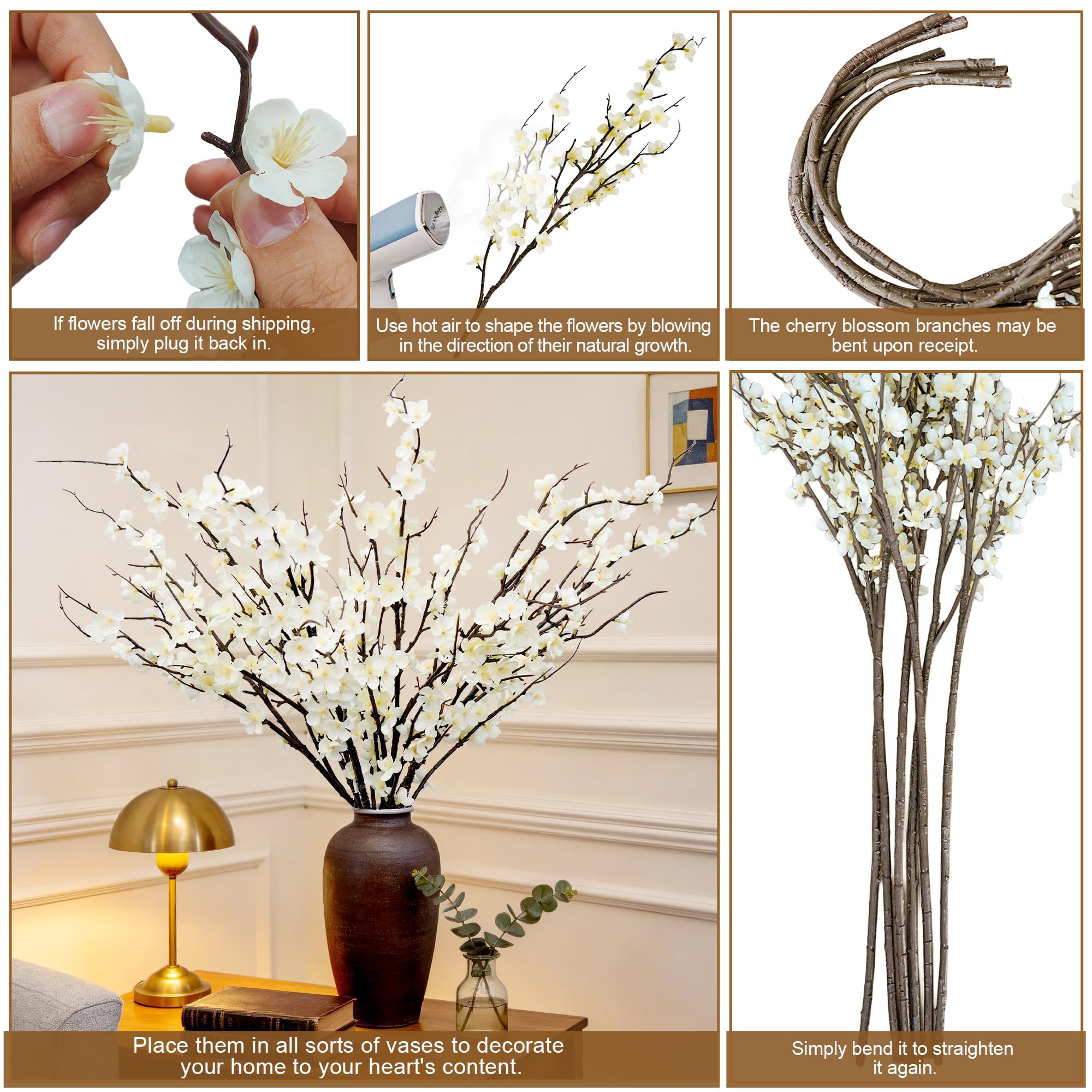 Yesafe tall vase display with long stems for graceful spring styling.
