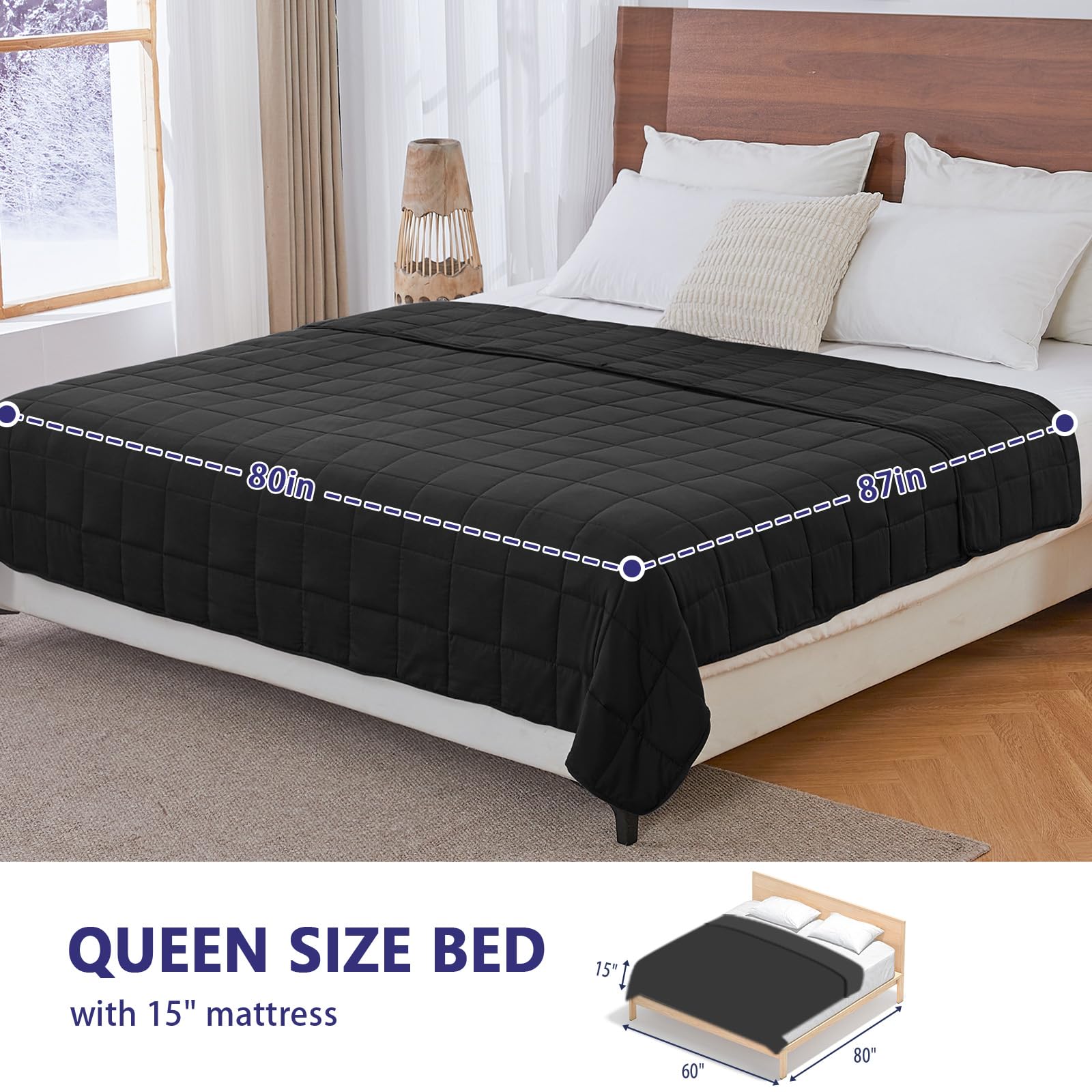 YesCool couple-friendly 80x87 blanket covers both sleepers with balanced weight.