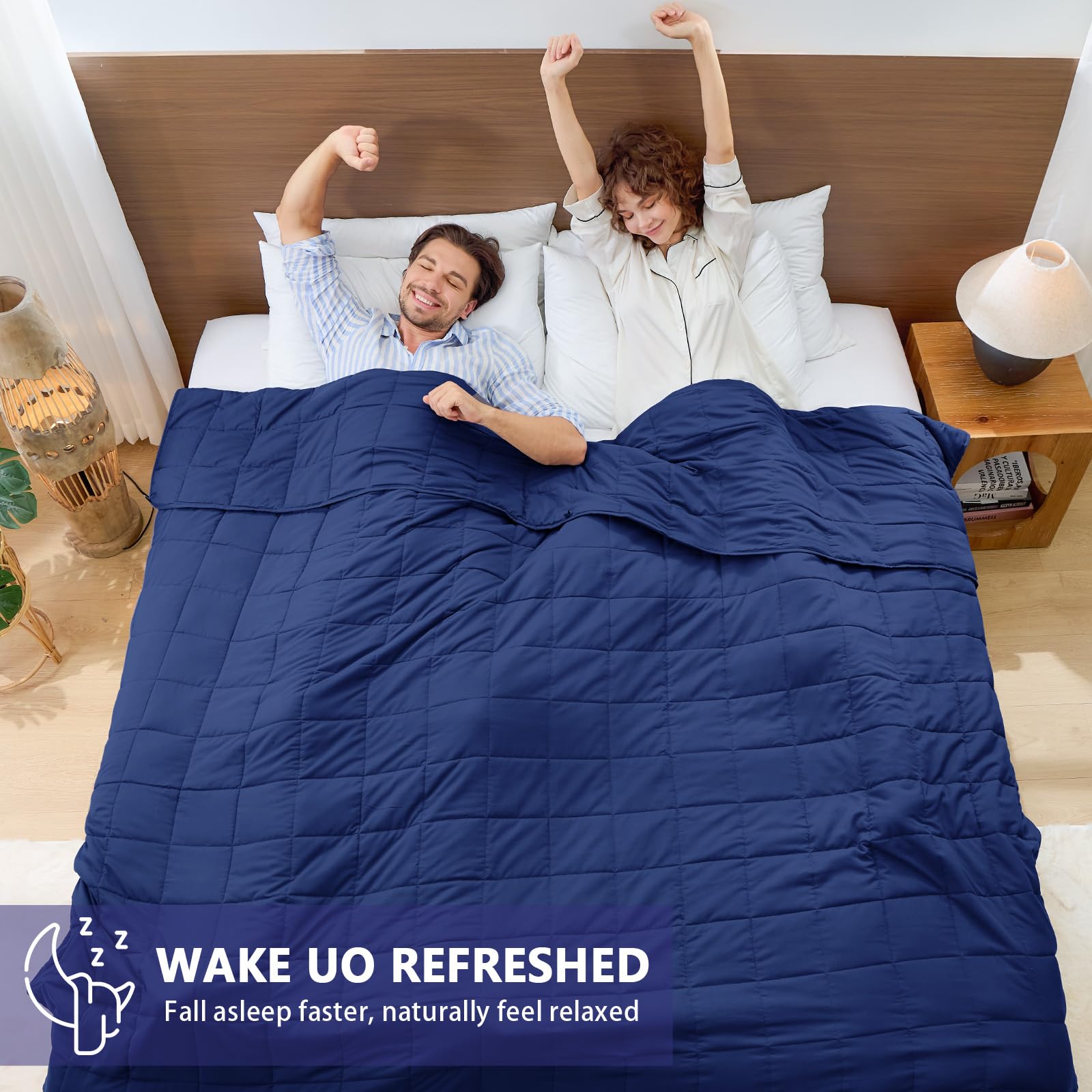 Yescool machine-washable weighted blanket for easy cleaning.