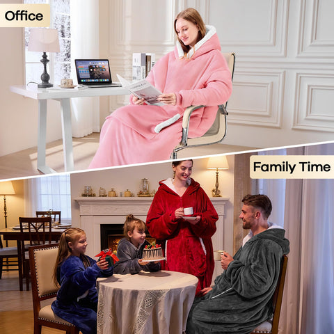 Yescool one-size hoodie blanket available in multiple colors