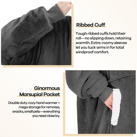 Yescool pocket and sleeves close-up showing practical warmth and storage