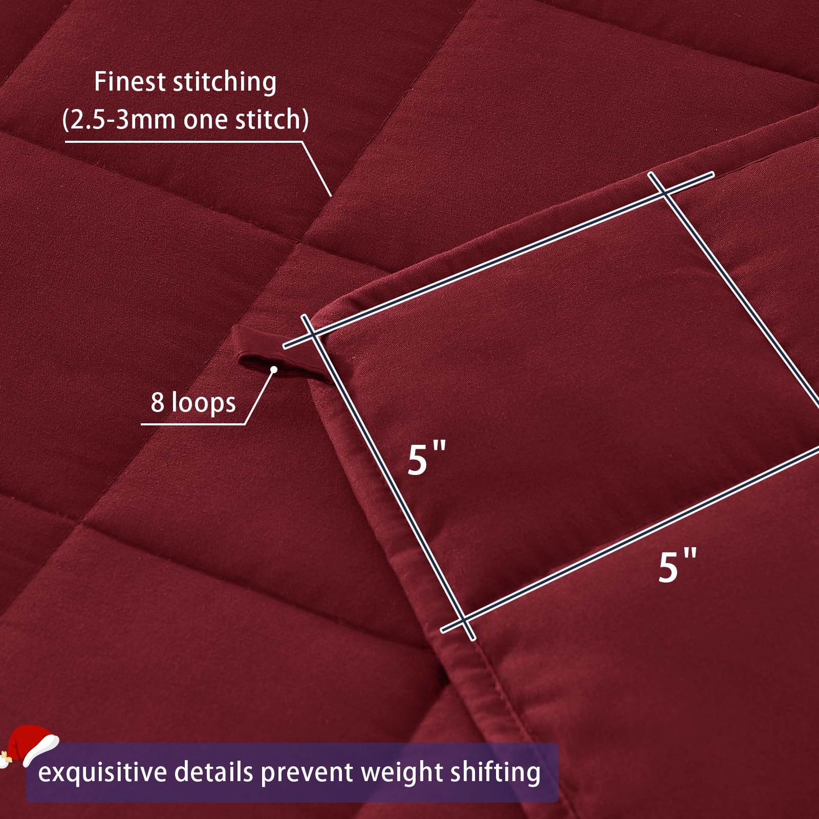 Yescool weighted blanket 60x80 dimensions designed to fit standard queen beds.