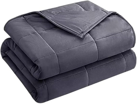 Yescool weighted blanket adults on a queen bed for balanced coverage