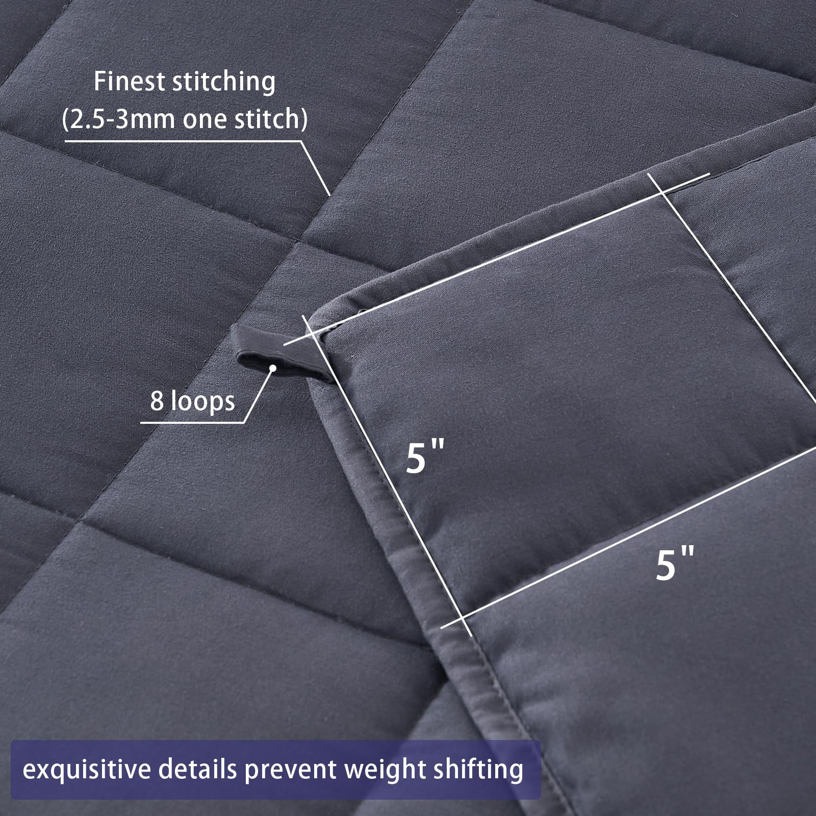 Yescool grey colored weighted blanket complements any bedroom