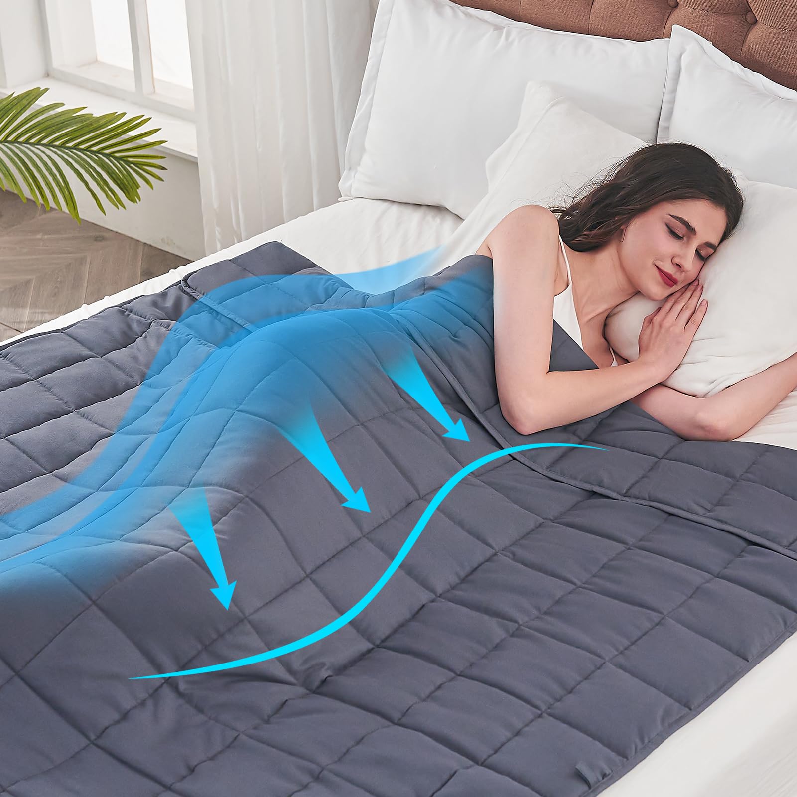 Yescool weighted blanket machine-washable care label