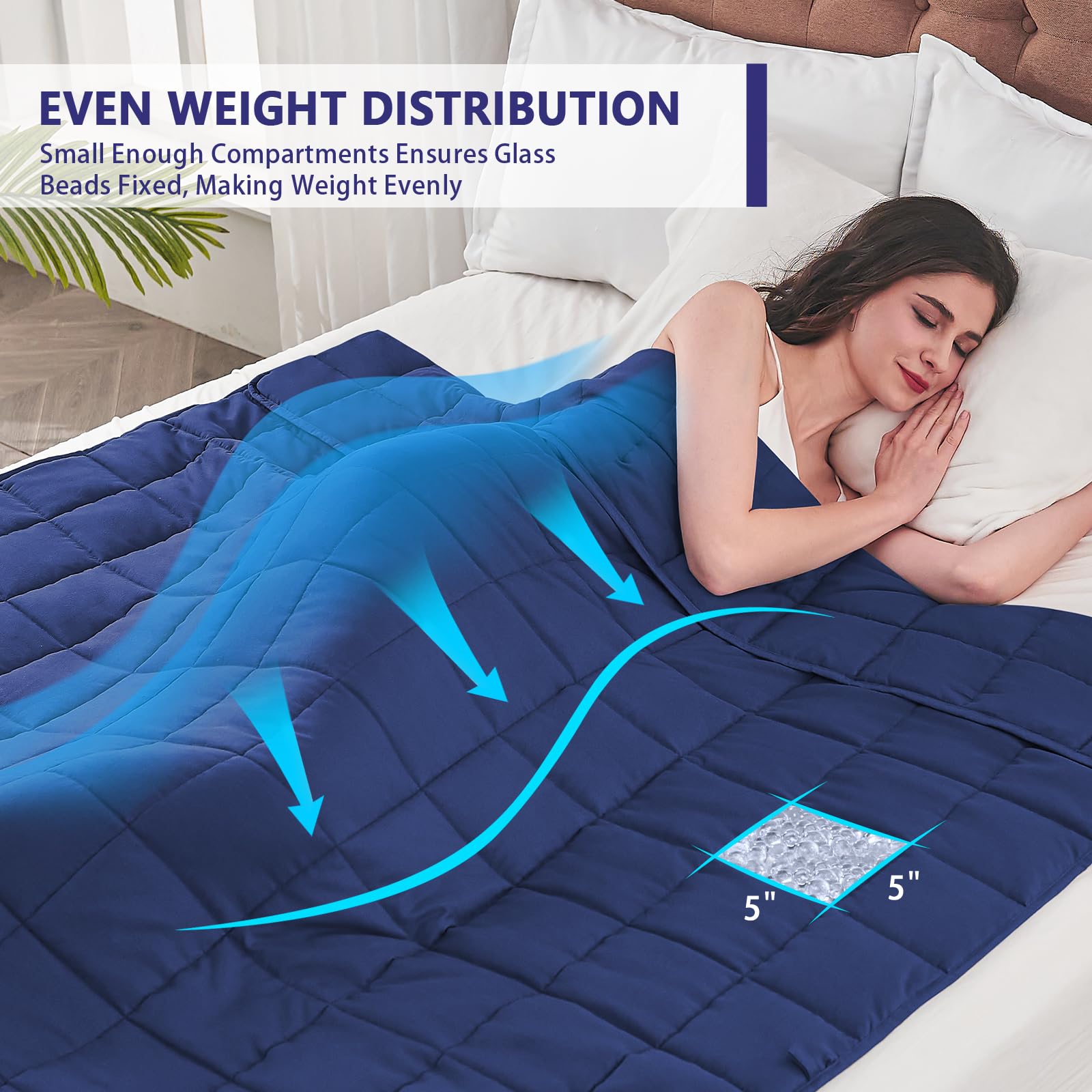 Yescool machine-washable weighted blanket for easy care