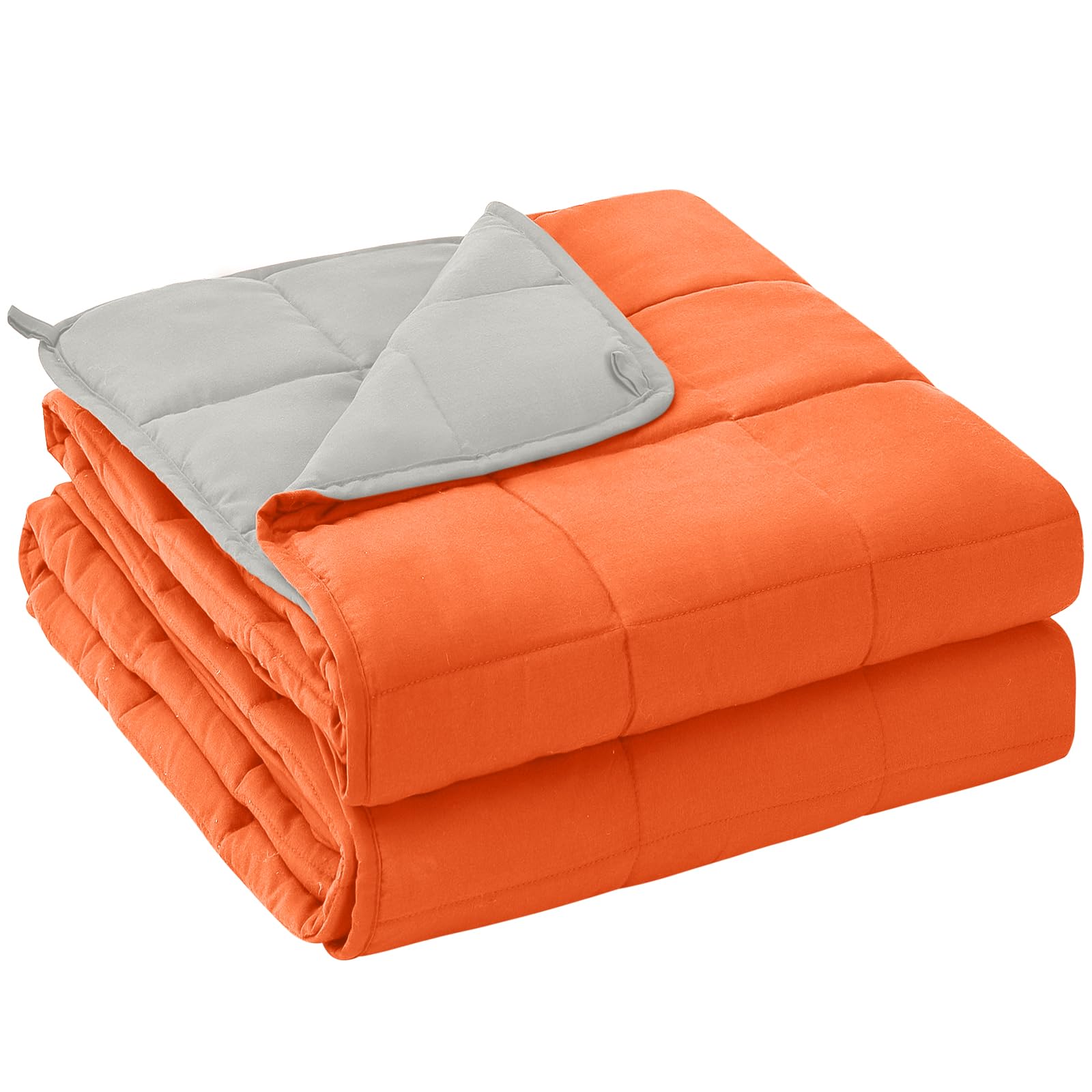 Yescool weighted blanket queen 60x80 in orange for restful nights.