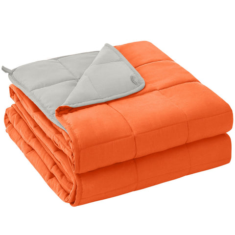 Yescool weighted blanket queen 60x80 in orange for restful nights.