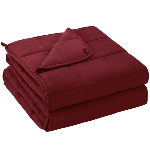 Yescool weighted blanket queen top view for centered, soothing sleep.