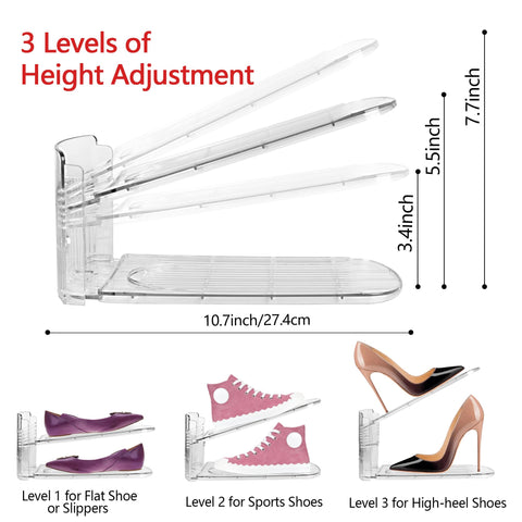 Yes!Fresh transparent curved design keeps shoes visible and organized.