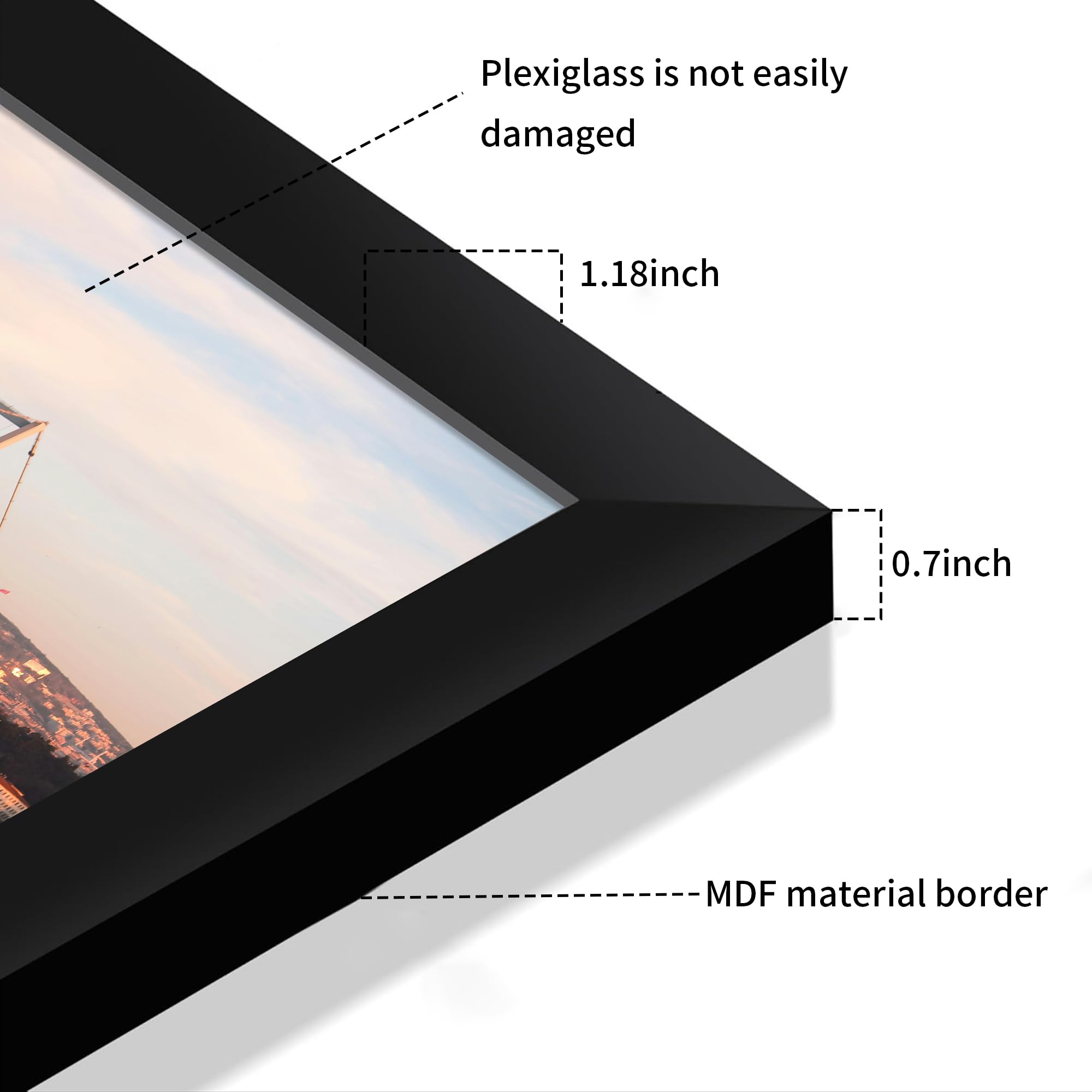 YESKAY 24x36 frame with mat displaying 20x30 photos elegantly