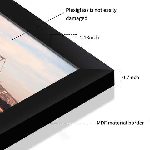 YESKAY 24x36 frame with mat displaying 20x30 photos elegantly