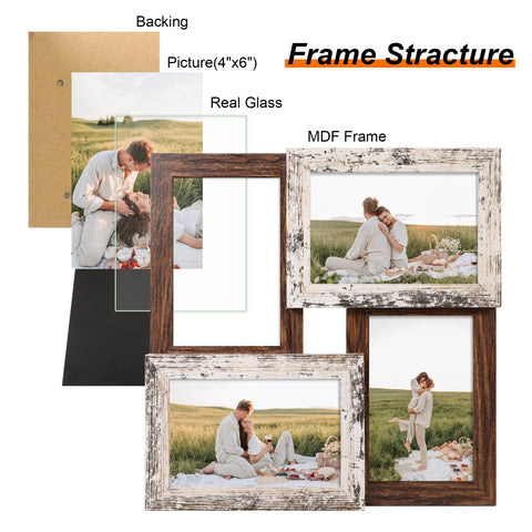 Yeskay 4x6 frame includes tabletop stands for versatile desk or shelf setup
