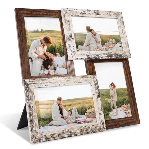 Yeskay 4x6 collage frame with four openings showcased on wall for elegant display