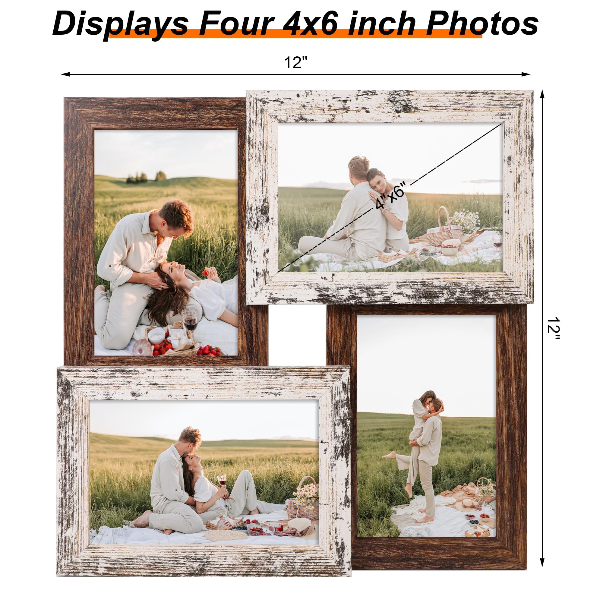 Yeskay collage frame uses real glass to protect photos from dust and scratches