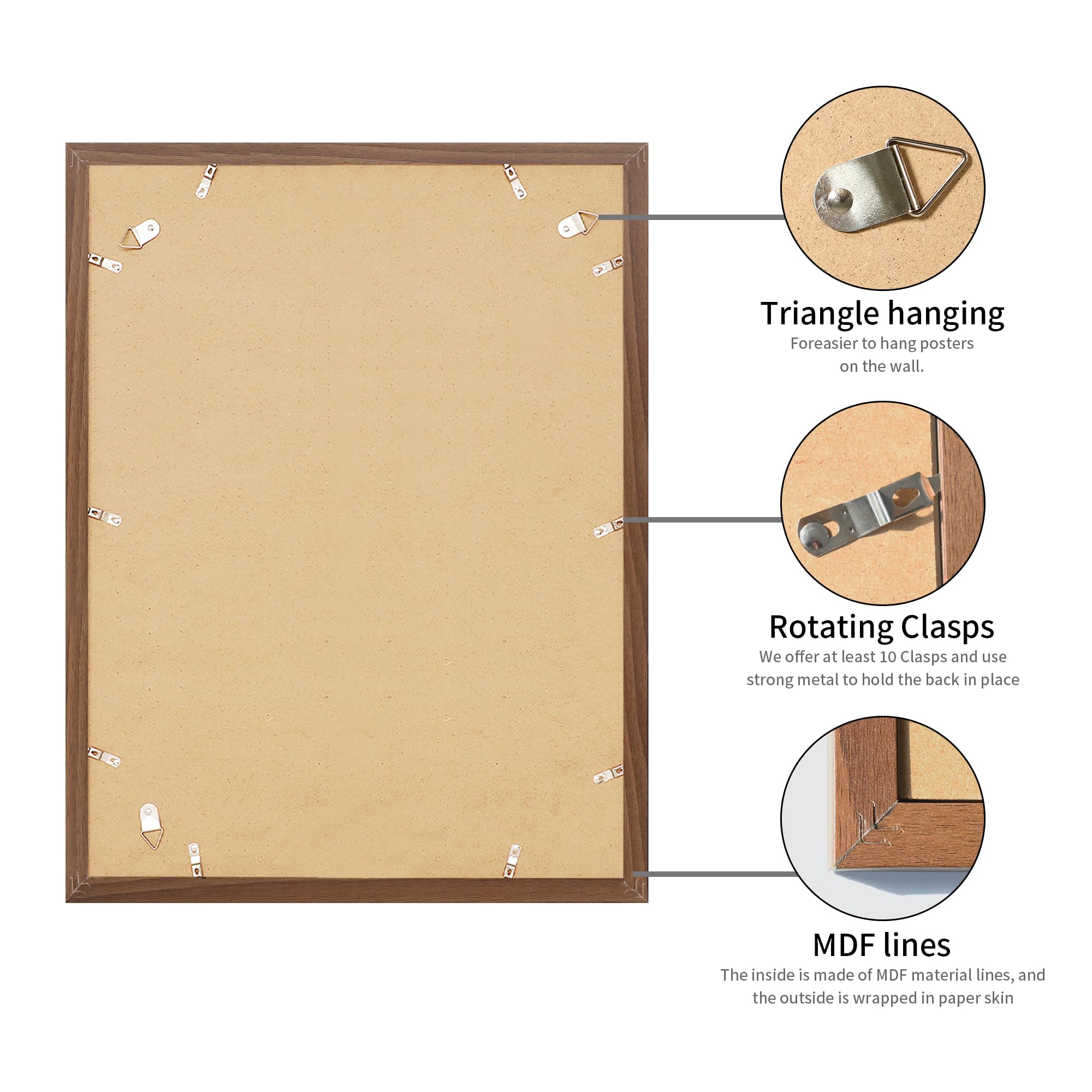 YESKAY modern brown frame suits homes, offices, and galleries
