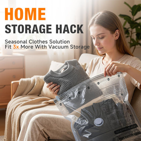 Yesohu clear bags display item identification for quick packing across three sizes.