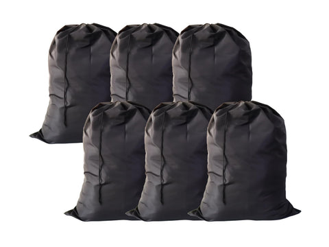 YETHAN laundry bag opened with drawstring showing secure closure for travel or dorm use.