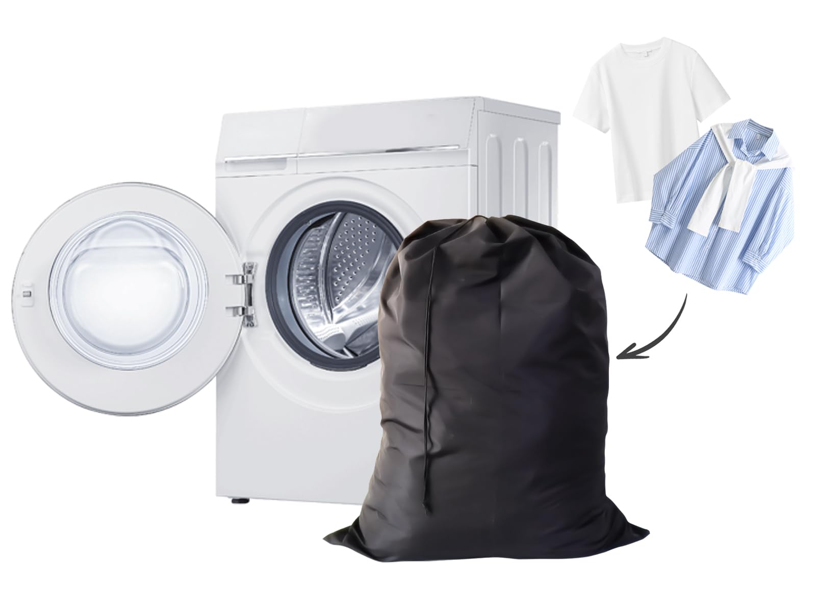 YETHAN travel-friendly bag carried to laundromat with belongings.