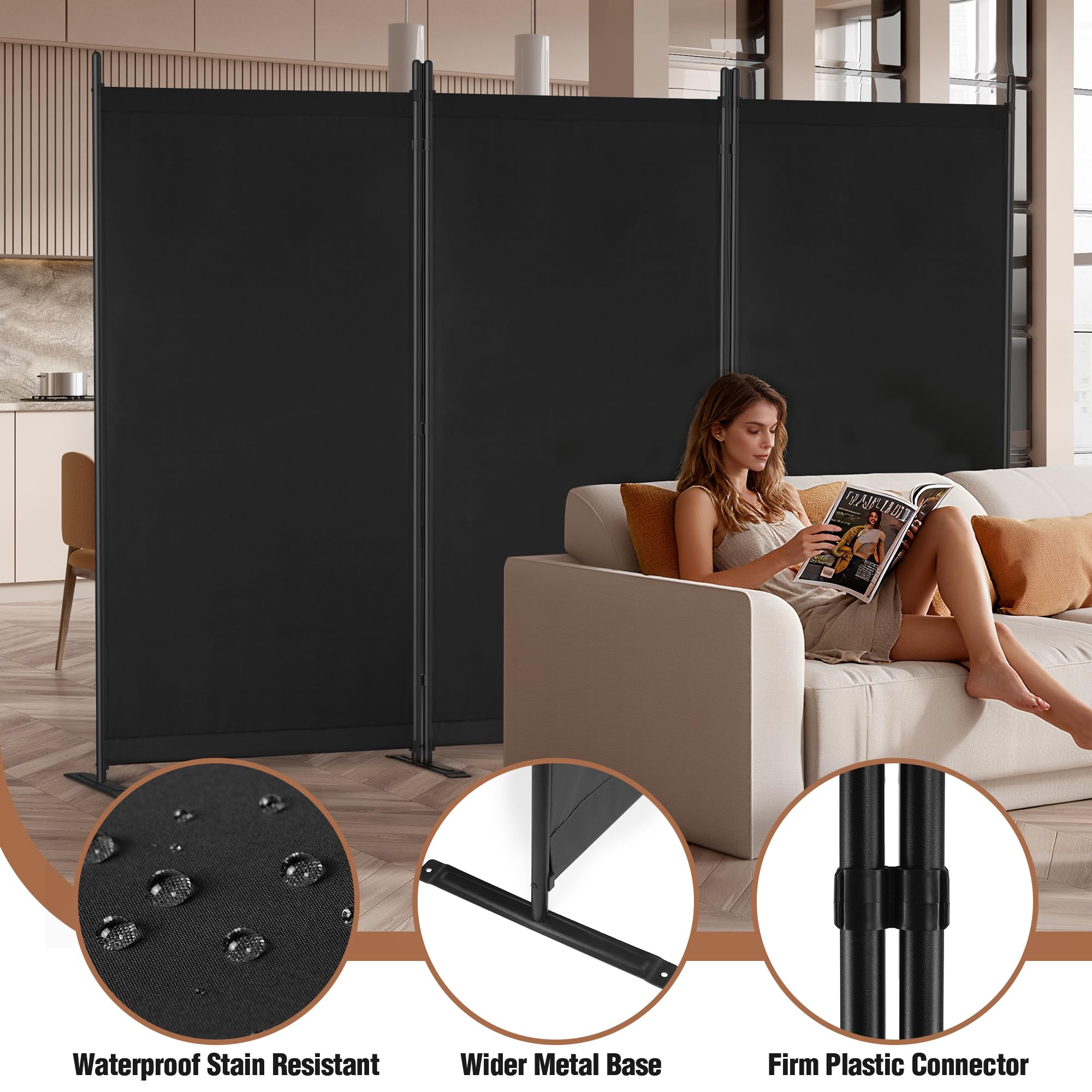 Yettsoy 70.2-inch height and 103-inch width fit large spaces