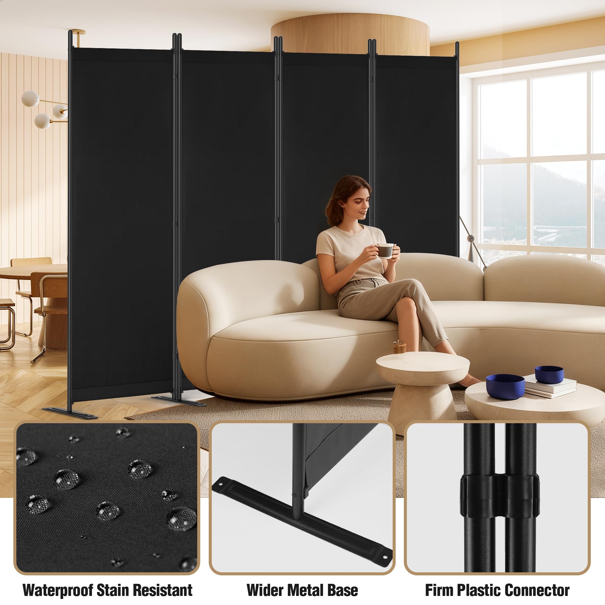 Yettsoy dorm-studio privacy screen partitions living spaces efficiently.