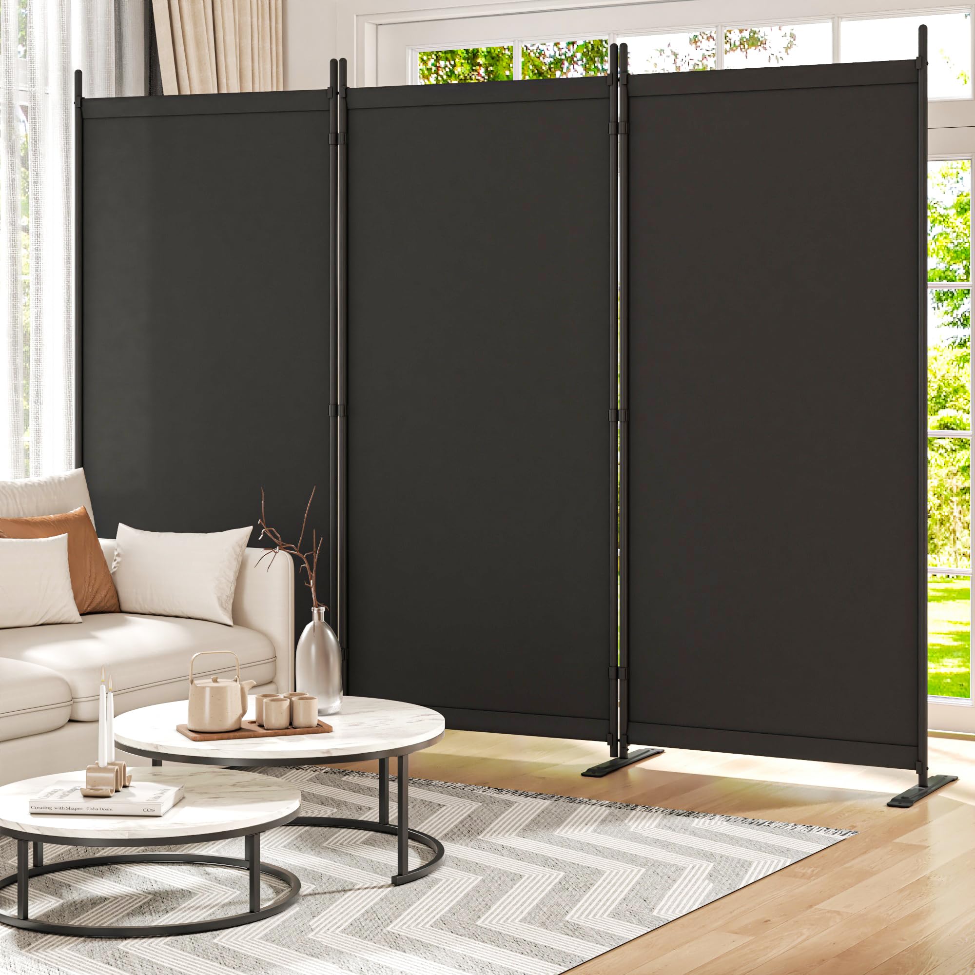Yettsoy room divider folding panel for portable privacy in any space