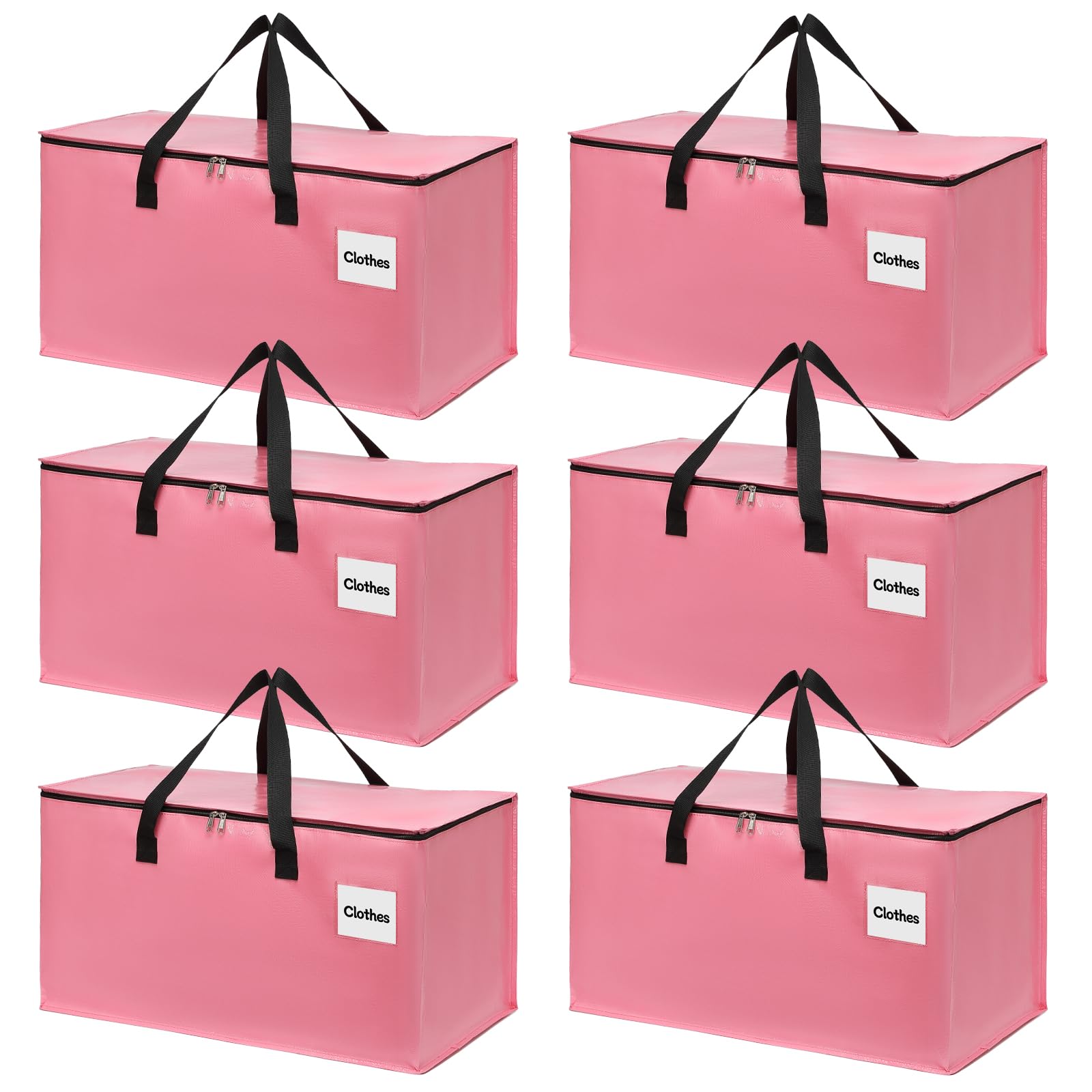 YEUEYS 6-pack extra large moving bags with reinforced zipper for secure packing.