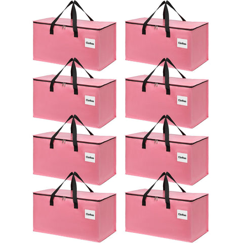 YEUEYS 8-pack large moving bags ideal for clothes and bedding during relocation.
