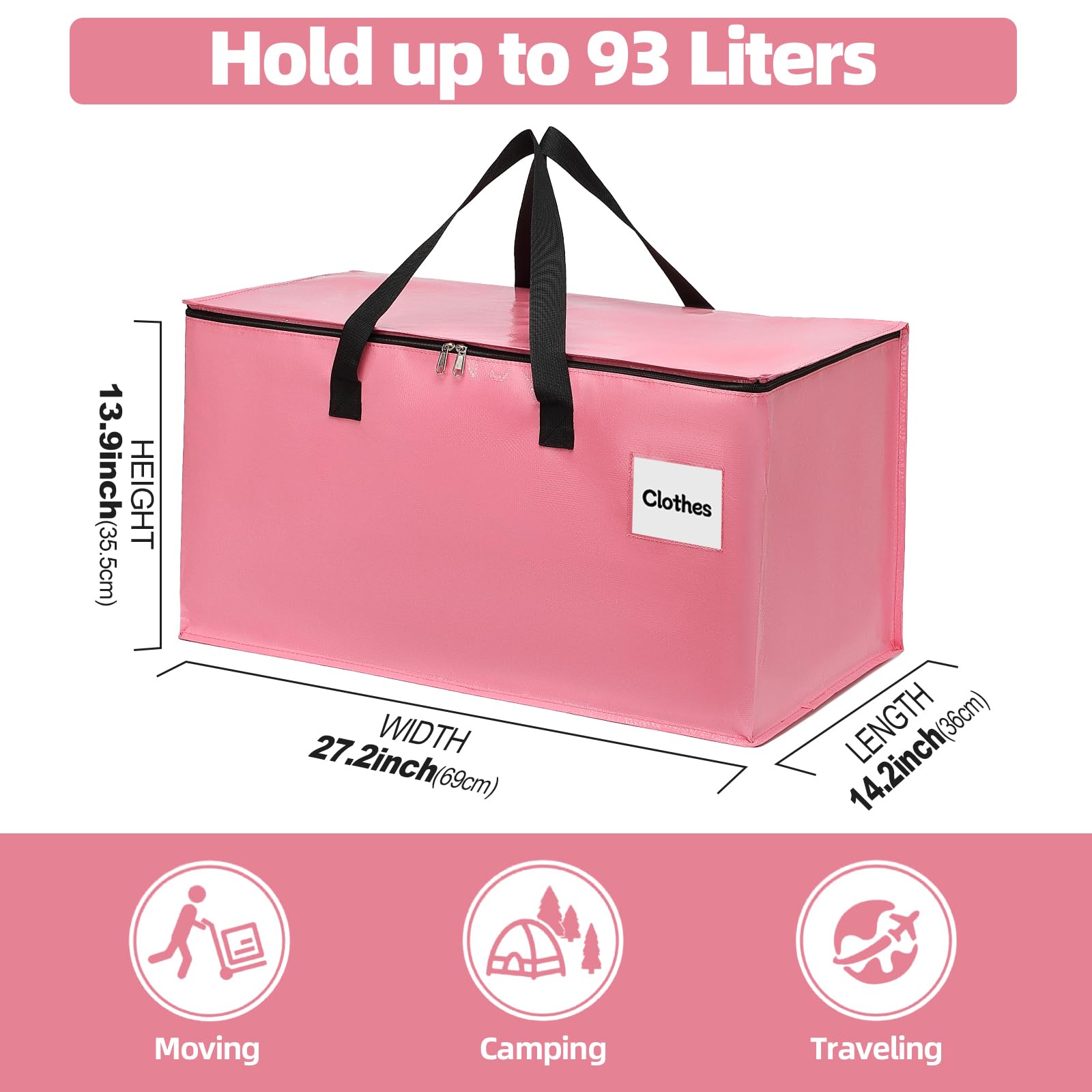 YEUEYS heavy-duty moving bags feature wide carrying handles for easy transport.