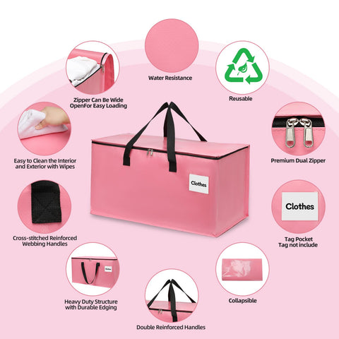 YEUEYS bags feature wide handles for a comfortable grip when carrying heavy items.