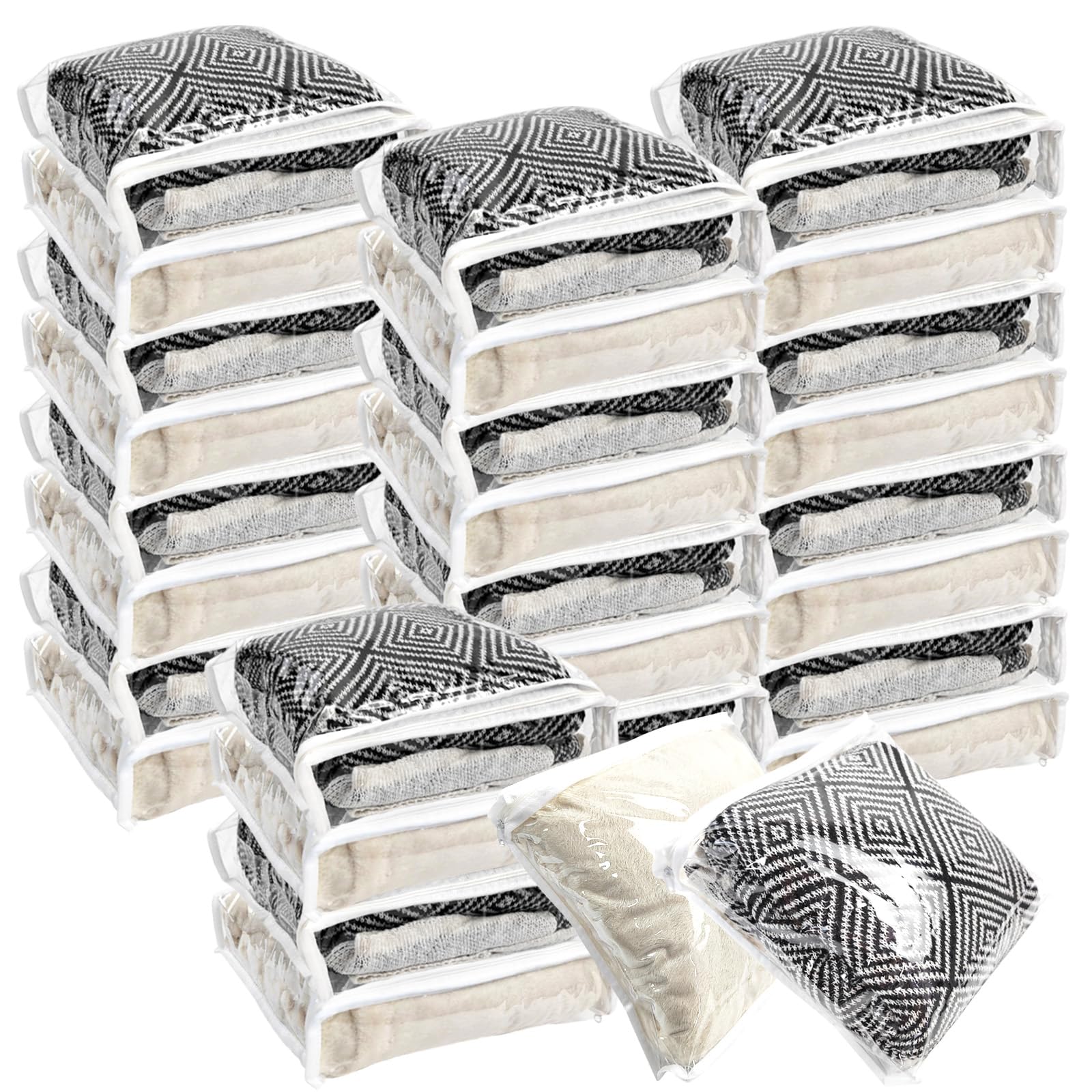 YEXEXINM clear zippered storage bag shows contents for quick retrieval