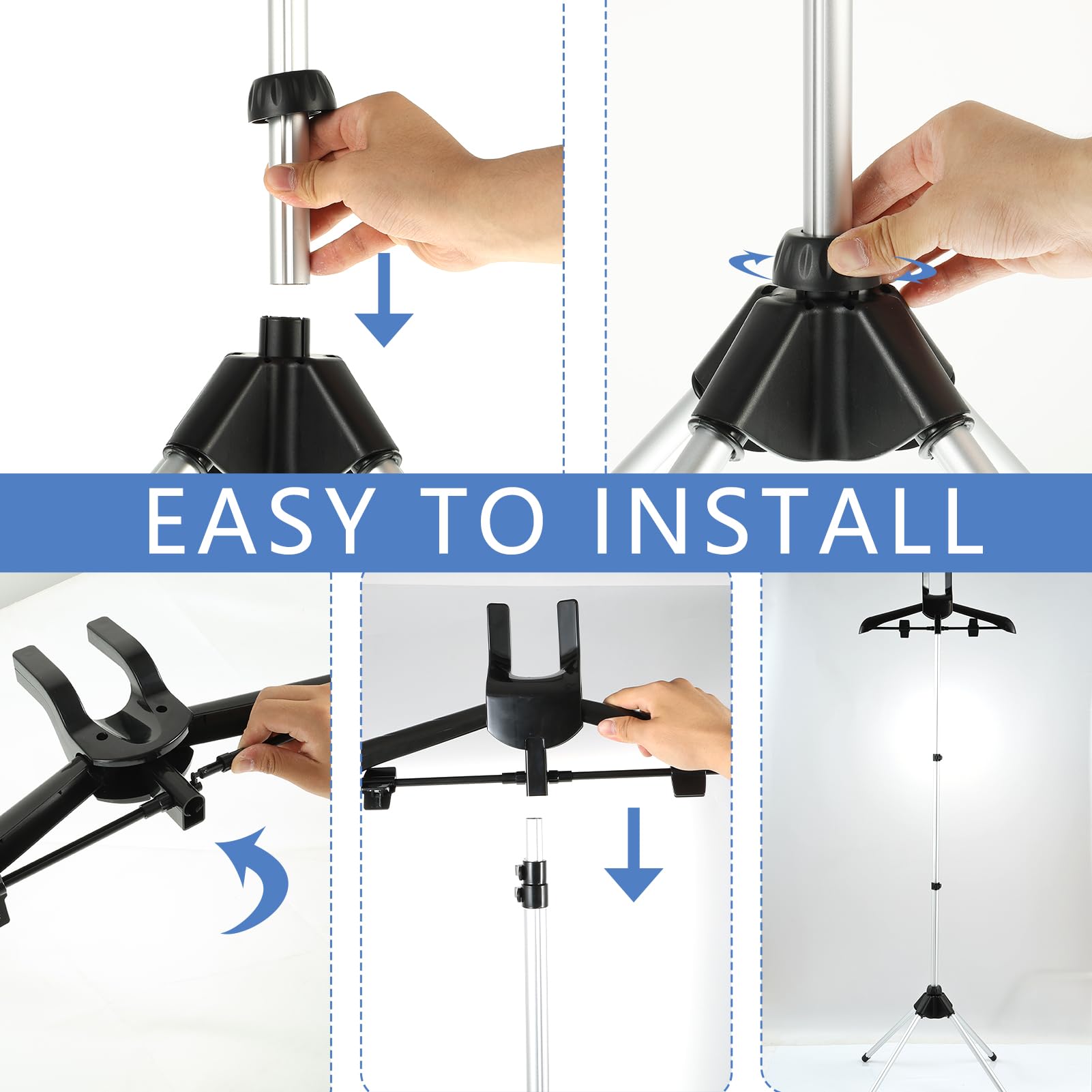 YEXEXINM Garment Hanger with Clips secures heavy items during steaming