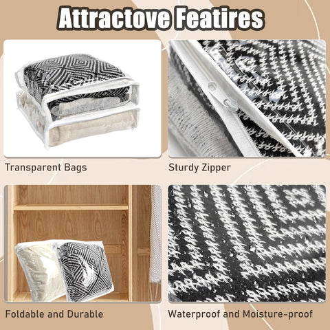 YEXEXINM clear storage bag displays linens neatly for easy packing