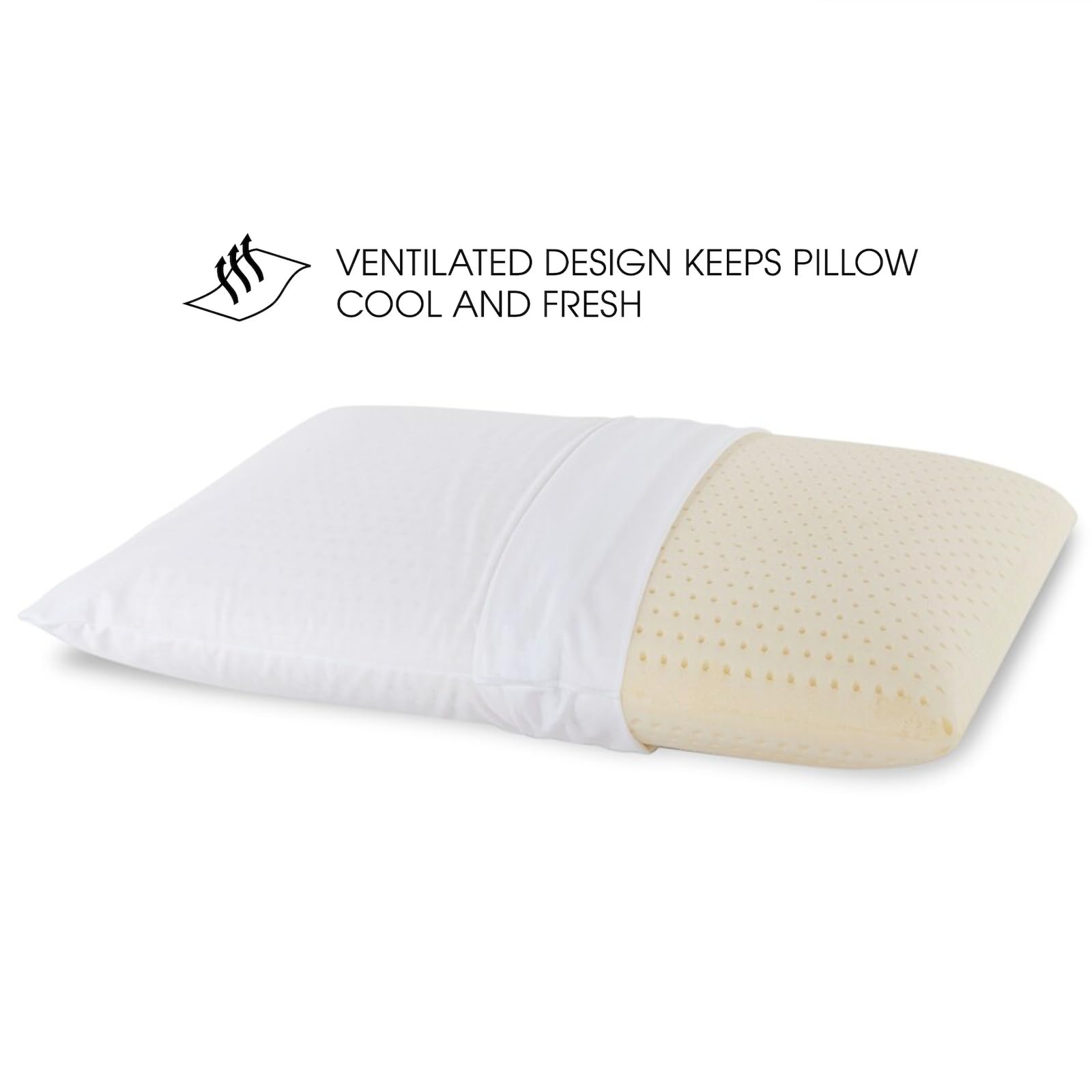 YFICBIK Talalay latex pillow low-loft suited for back and stomach sleepers comfort.