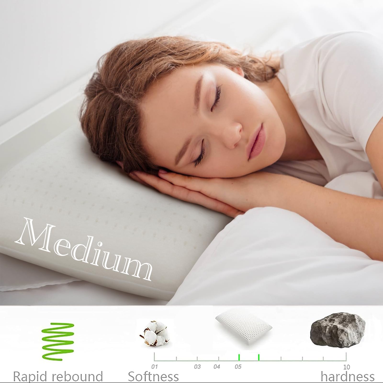 YFICBIK Talalay latex pillow no-fluff design maintains shape night after night.