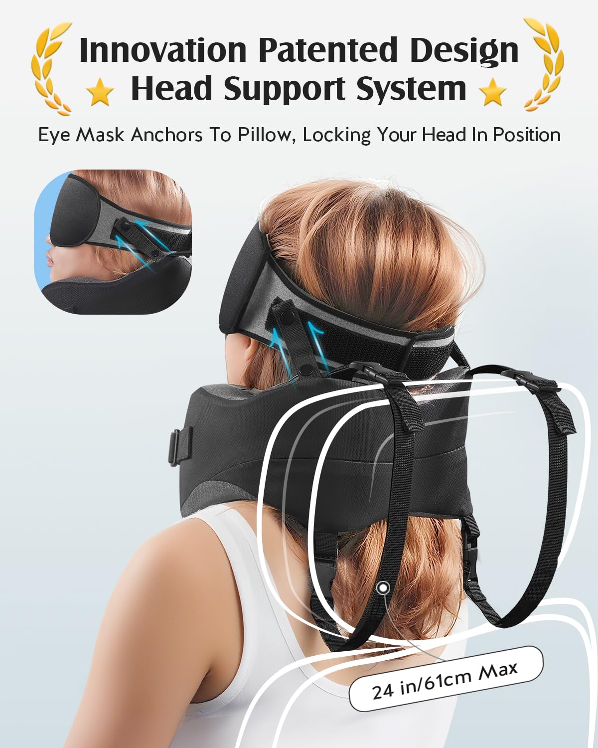 yfong memory-foam-core adapts to your neck for personalized comfort