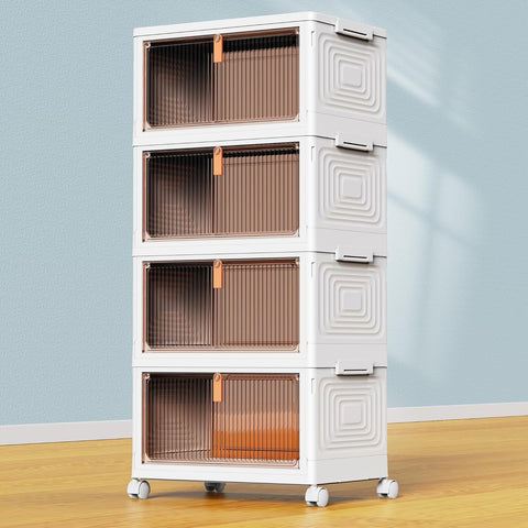 YFXCVSL 4-tier storage bin lid assembled for easy access and organization.