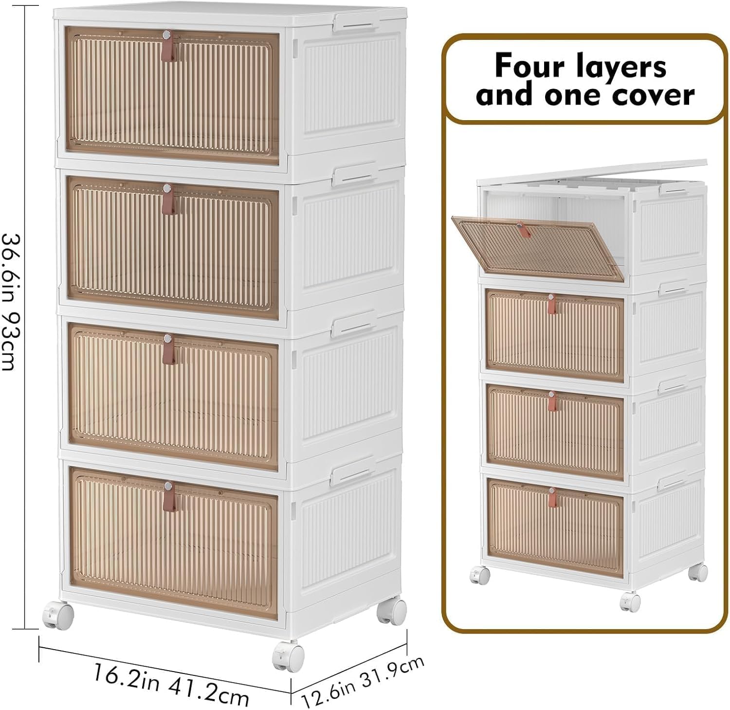 YFXCVSL collapsible storage bin with install-free design folds flat when not in use