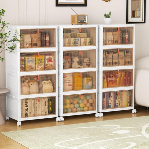 YFXCVSL stackable storage container with wheels for easy room-to-room relocation