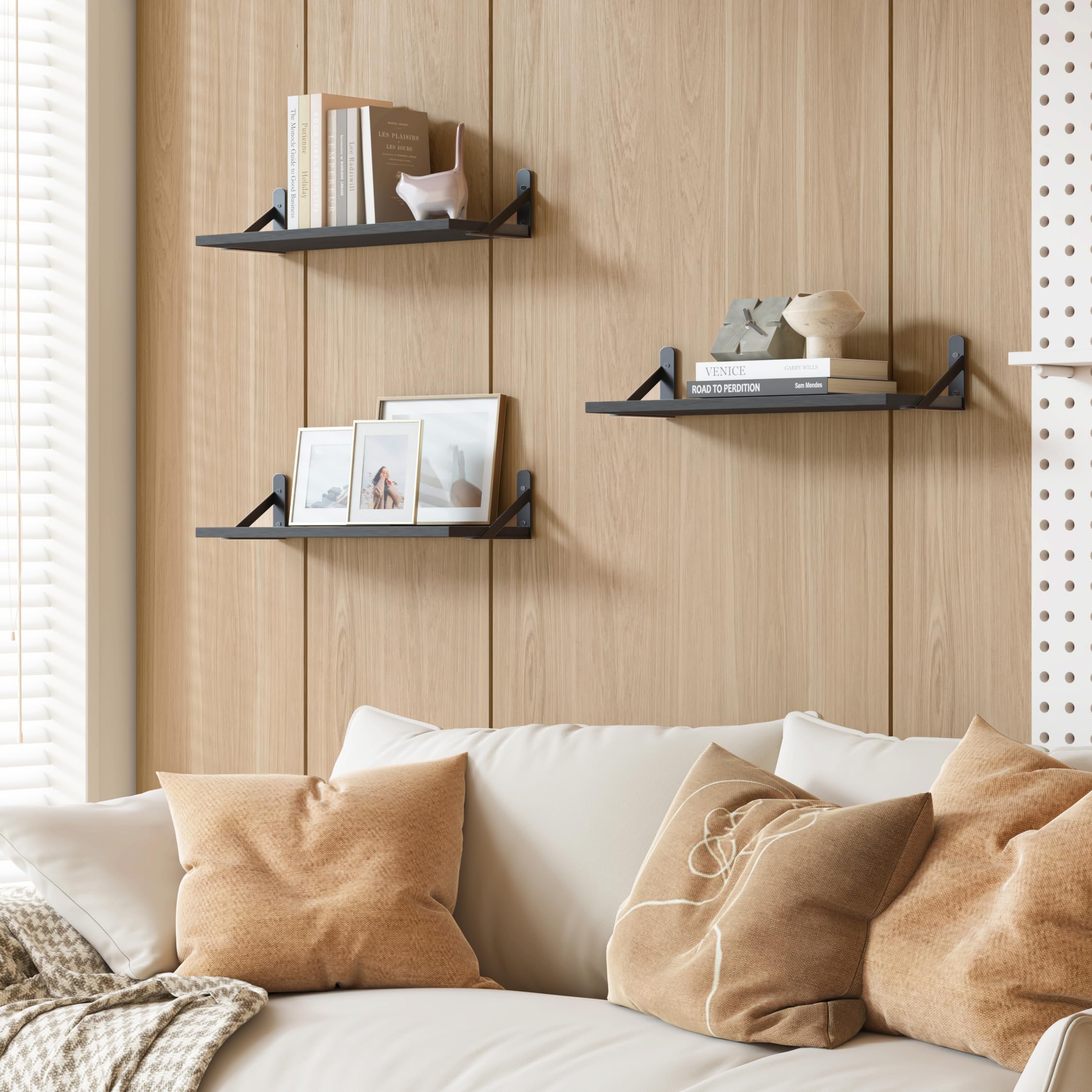 YGEOMER bathroom storage for toiletries and towels.