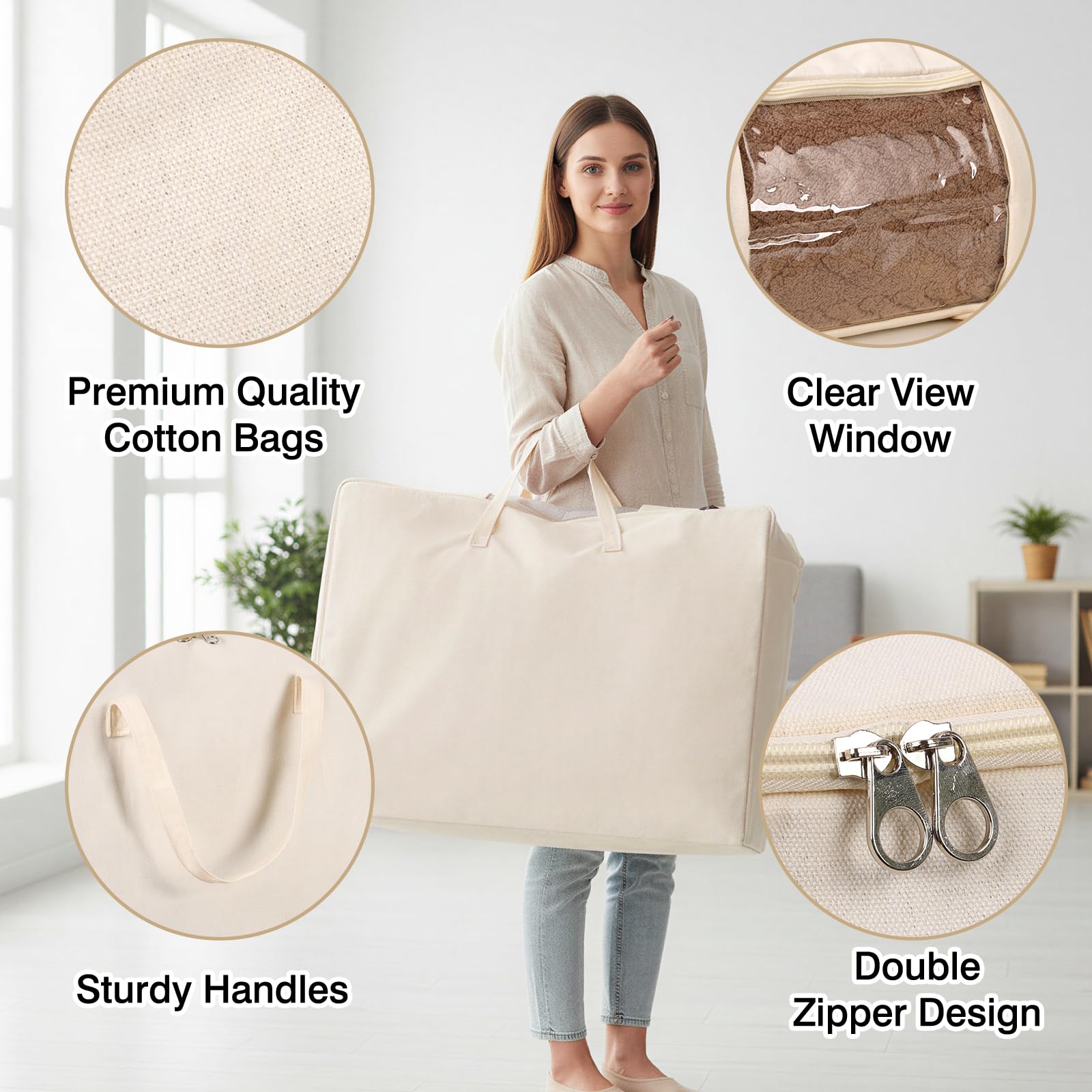 YGEOMER bag features a clear window for quick content checks.
