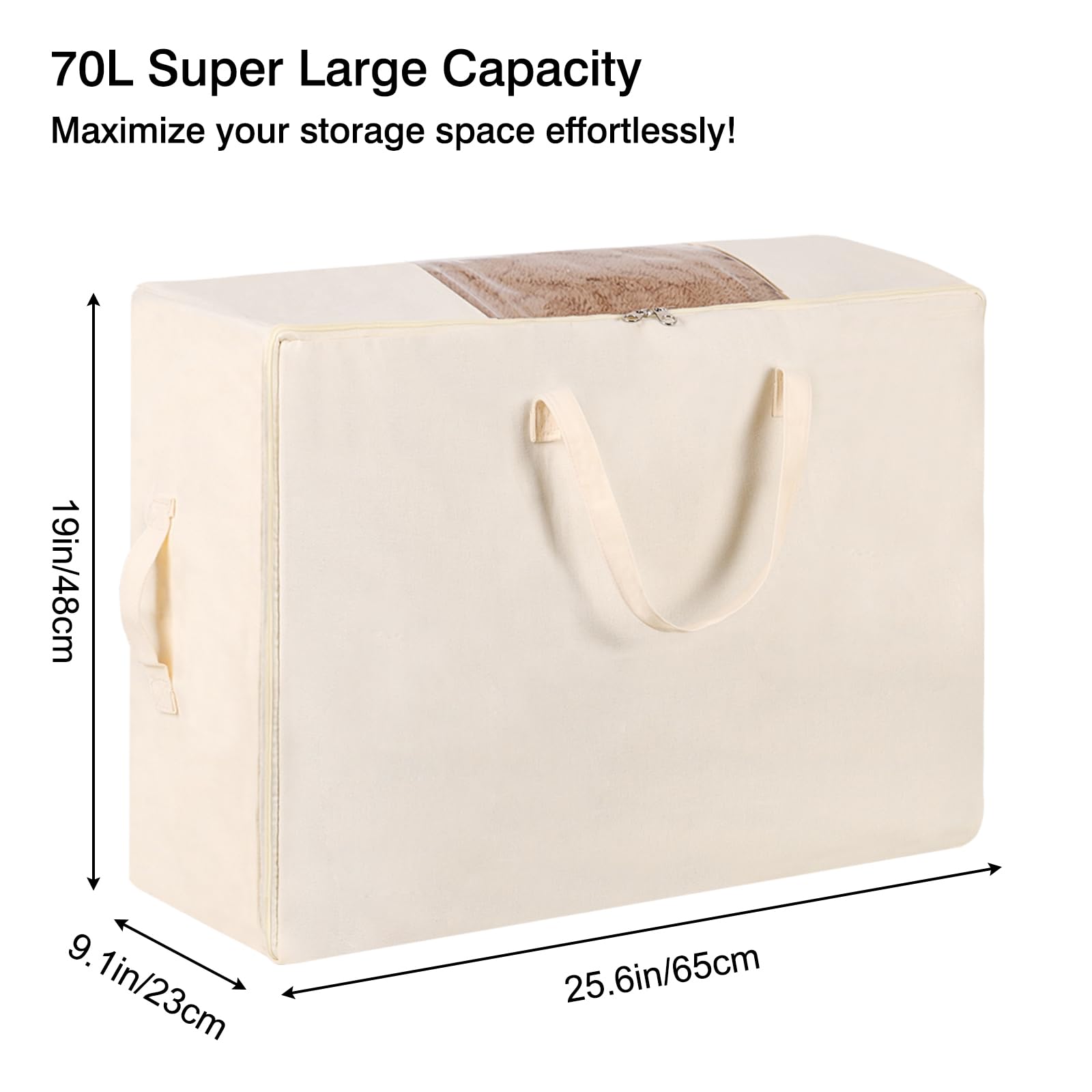 YGEOMER bag with four handles is easy to carry.