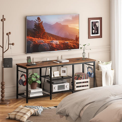 YGEOMER compact design fits small spaces with versatile TV compatibility.